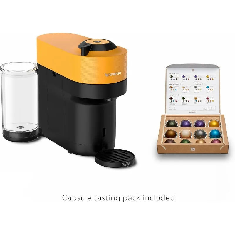 Nespresso Vertuo Pop+ by De'Longhi with Aeroccino, 1500 watts, Mango Yellow 3