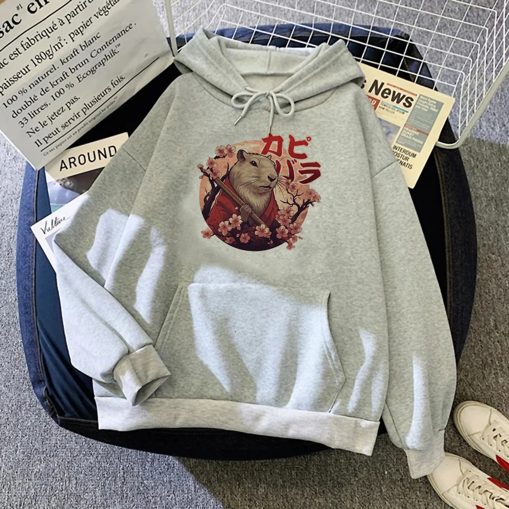 

Capybara hoodies women anime long sleeve top hoddies women aesthetic sweater