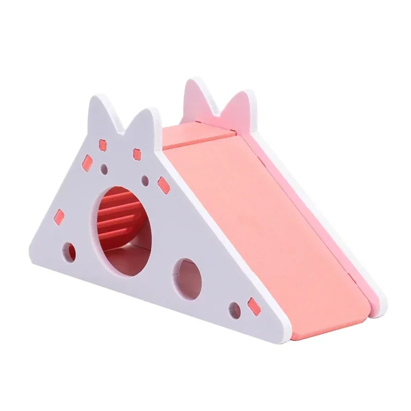 Funny Hamster Slide Toy Guinea Pig Assembled Slide Toys Chinchillas Hamster House Cage Breathable Accessories pet hamster toys