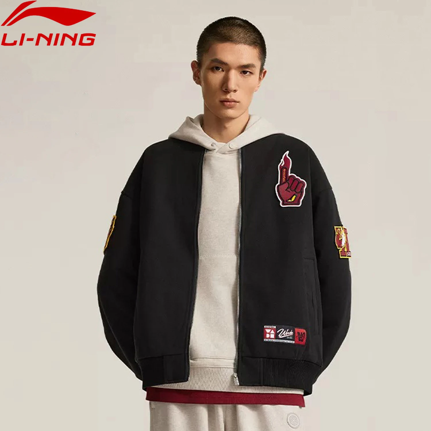 Li-Ning Men's Wade Padded Jackets Loose Fit Polyester Warm Comfortable LiNing Stylish Casual Coat AJMV143