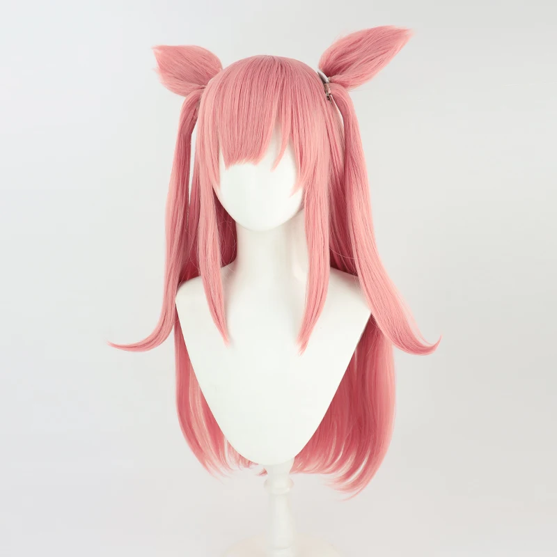 Agnes Digital cosplay wig Pretty Derby pink long 70cmear Heat Resistant Synthetic Hair Role Play Halloween Party Car