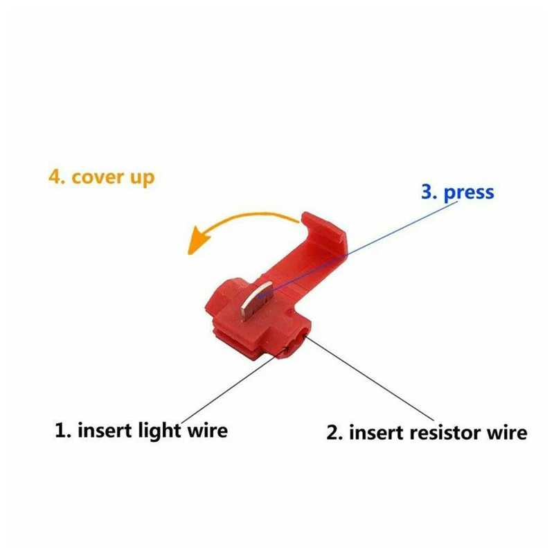 4pcs LED Indicator Ballast Load Resistor Flash Rate Relay Turn Signal Bulbs 50W 6 ohm Load Resistor