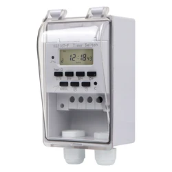 Digital Electronic Timer Switch with Waterproof Box - 30A 220V Programmable Timing Control, 168 - Hour Configuration (Timer Switch)