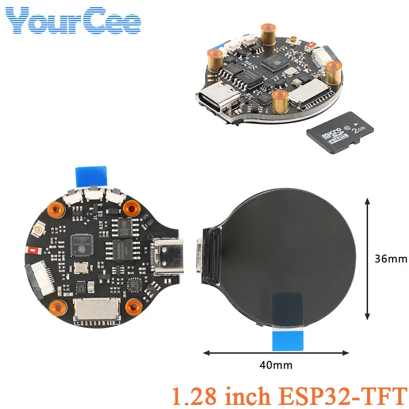 Module ESP32-C3 màn hình cảm ứng 1.28 inch wifi bluetooth Có vỏ bảo