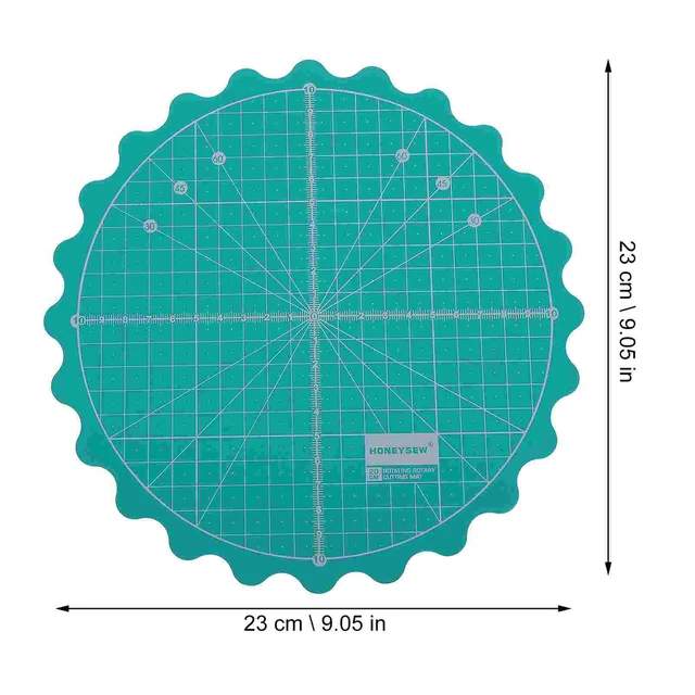 Circle Rotary Cutting Mat Round Self Rotary Mat Turntable Green for  Quilting Sewing 23X23cm - AliExpress