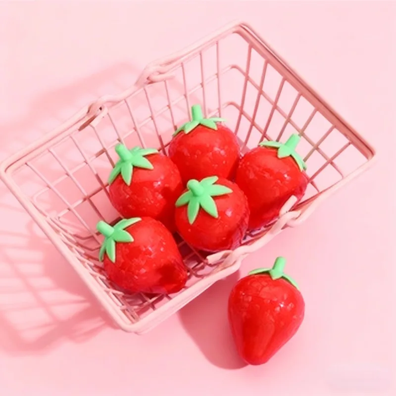 Set da 15 pezzi con stili assortiti, temperamatite a forma di fragola per studenti, design simpatico a cartoni animati, alto valore estetico, temperamatite manuale a foro singolo - immagine 6