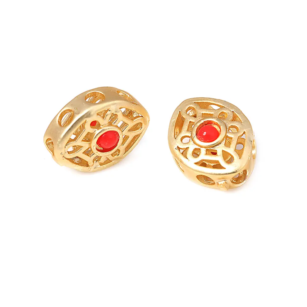 Pulseras de Cuentas Nepalesas Vintage Estilo 5PCS Brasso Dorado Mate Accesorios DIY para Hacer Joyería - details 87