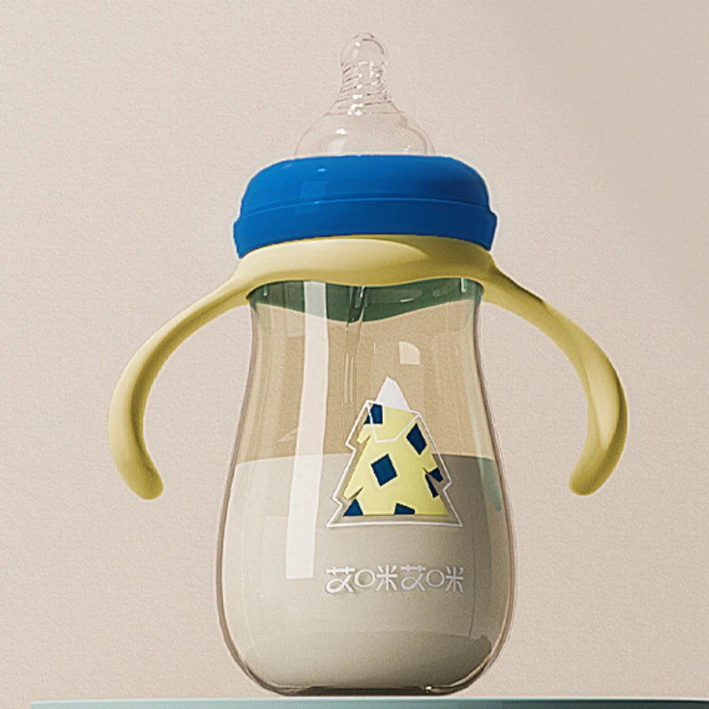330ml Baby Nipple Bottle Straw Bottle Newborn PP Feeding Kids Boys Girls Anti-choking Bottles Silicone Nipple
