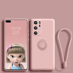 Funda para teléfono con anillo de silicona líquida mejorada - Protección elegante y duradera