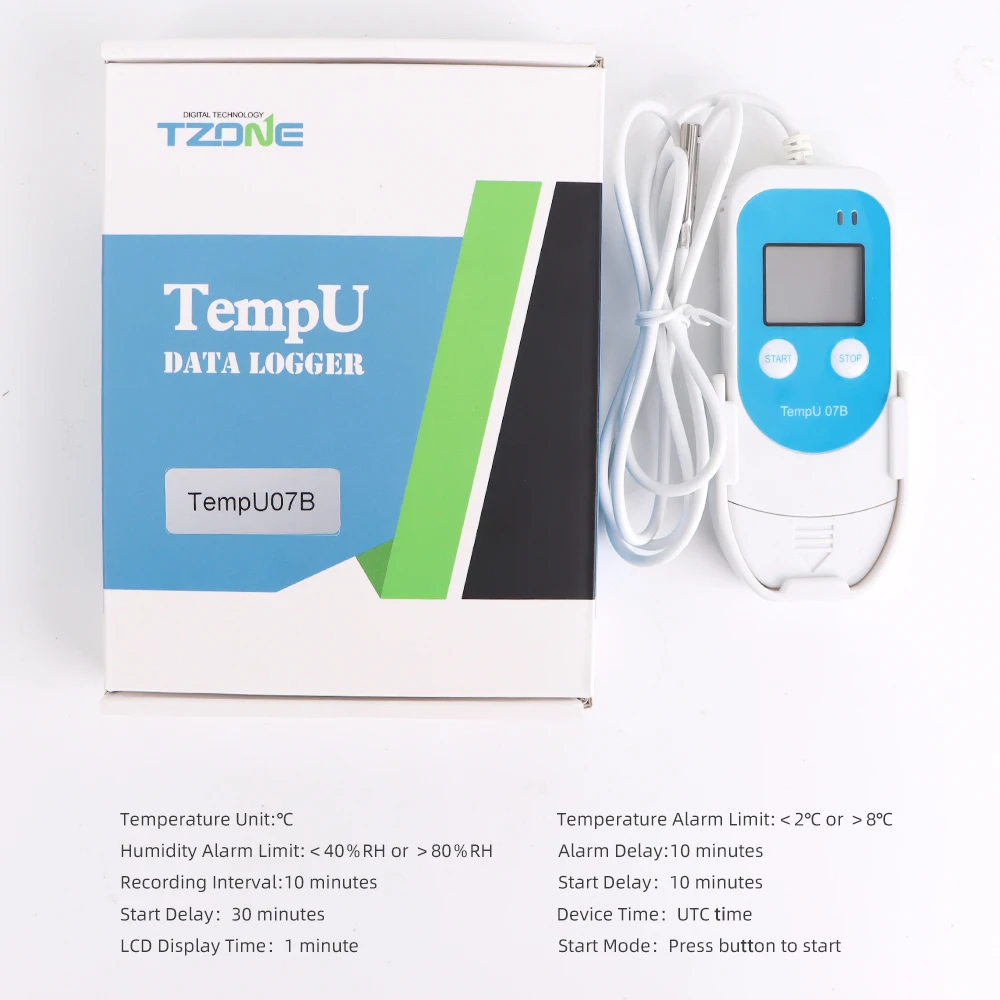 TempU07B USB Data Logger Temperature/Humidity Recorder for Refrigerator Storage