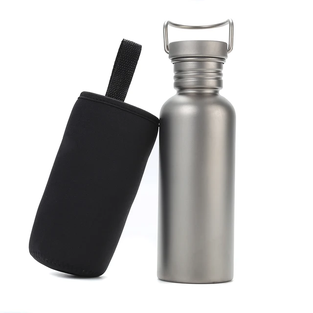 Titanium Water Bottle Tumbler Outdoor Cycling Titan Drink jug Lightweight Ti Travel Mug Flasks Bucket 500 600 750ml 25oz Canteen 4