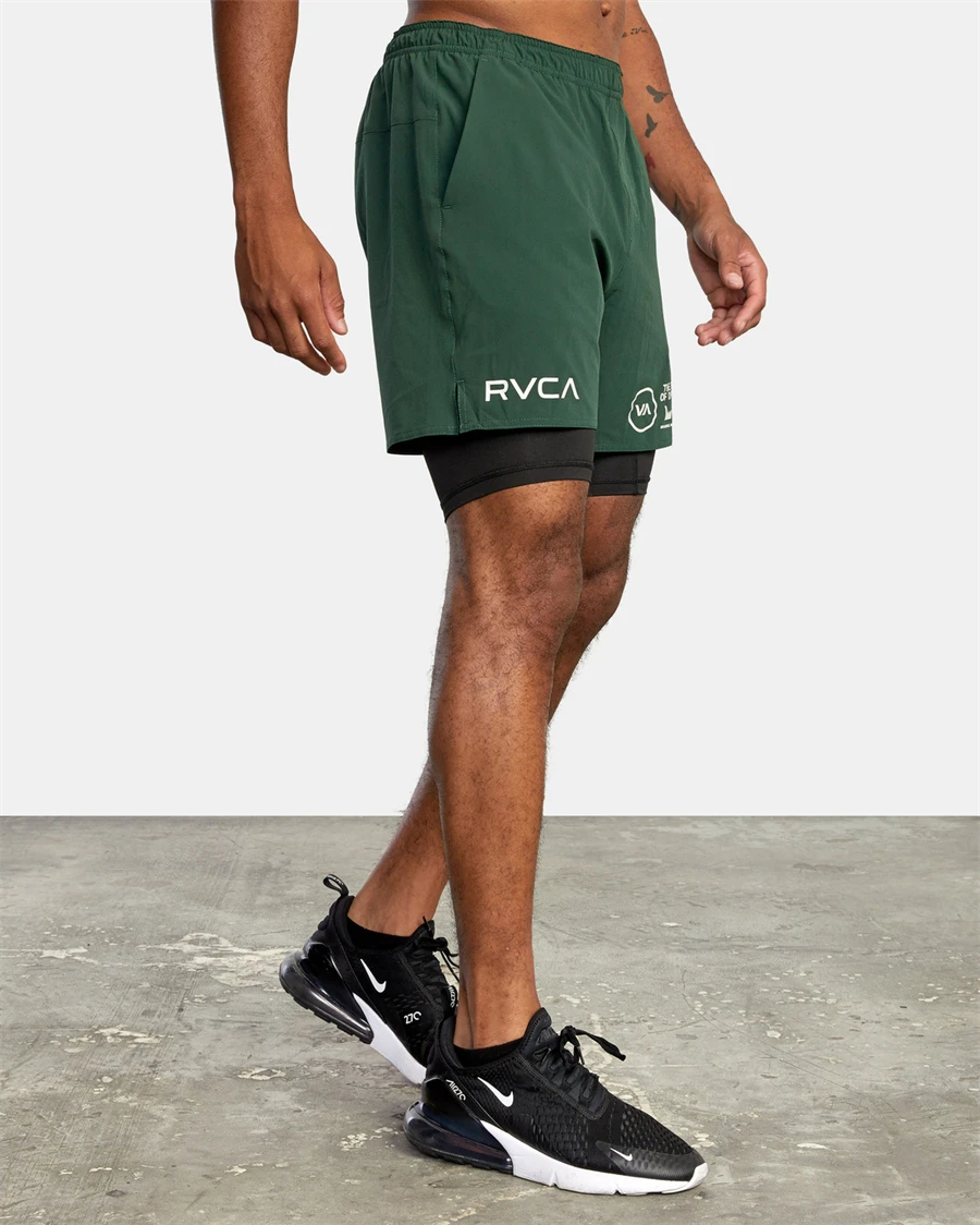 2022 New camouflage Running Shorts Men 2 in 1 Sports Jogging Fitness tatting Quick Dry Gym Training Sport Workout Short Pants
