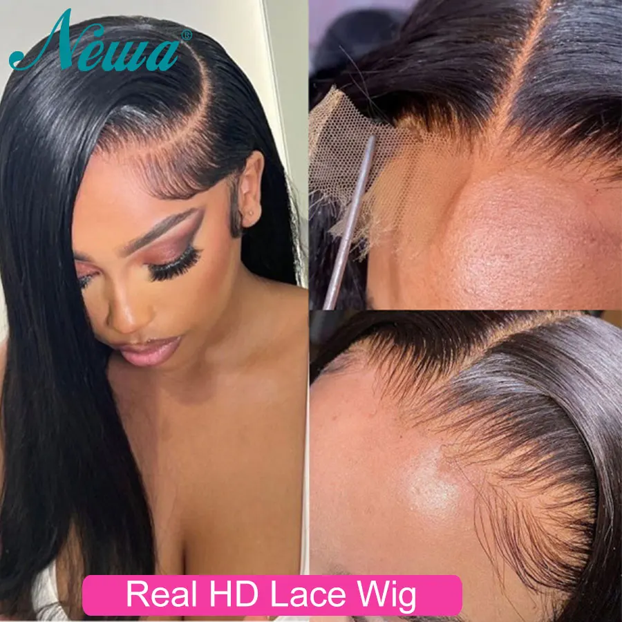 Newa Hair Real HD Lace Wig 5x5/6x6/7x7/9x6 HD Lace Closure Wig Pre Plucked Glueless Straight Wigs 180% Human Hair Wigs For Women