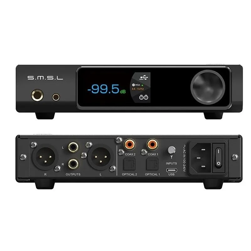 SMSL RAW-MDA1 디지털 오디오 디코더 USB DAC LDAC24bit/96kHz MQA APTX/HD SBC 및 AAC DSD 밸런스드 블루투스 5.1 DSD512 디코딩