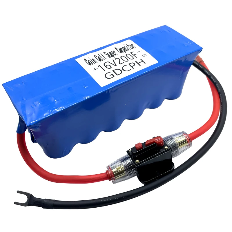 New Hot GDCPH 16V200F Supercapacitor Automotive Rectifier Module 2.7V600F Super Farad Capacitor Large Capacity Ultracapacitor gdcph 32v50f automotive super electronic rectifier supercapacitor module 2 7v600f 12 power supply stabilized voltage