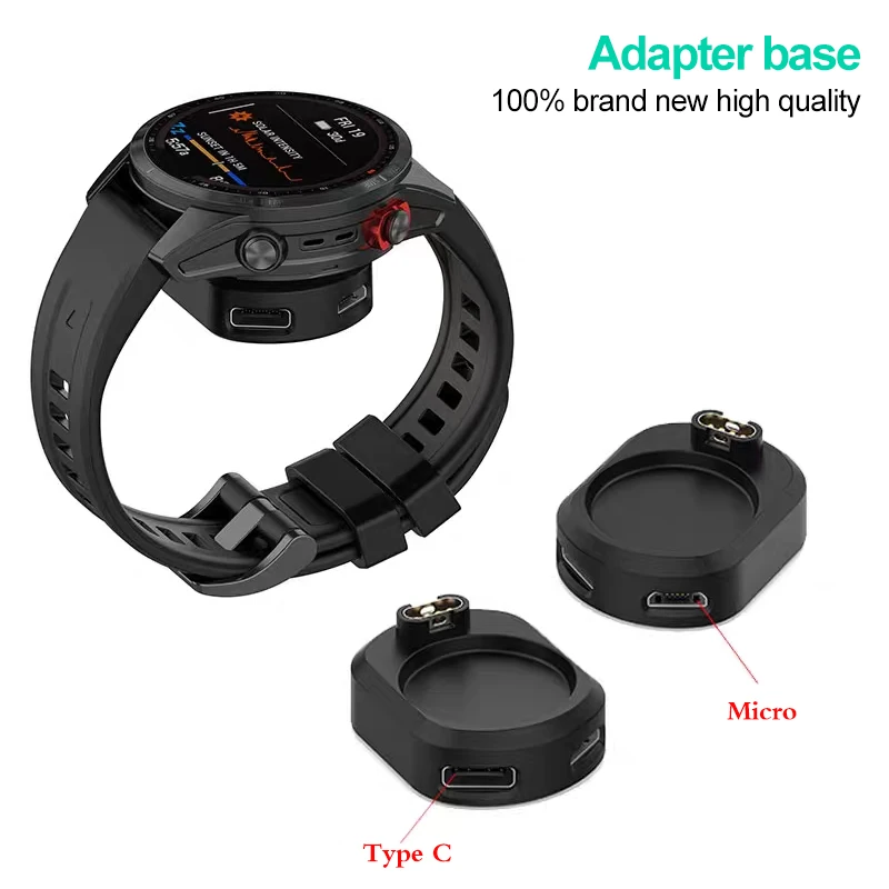 Watch Charger Charging Adapter For Garmin Fenix 8 7 7X 6 6S 5 5X Venu 2S Vivoactive 3 4 Type C/Micro USB iOS Marq