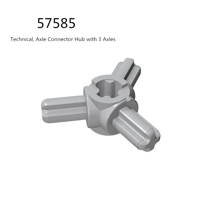 1 Pz Building Blocks 57585 Brick High-Tech Axle Connector Hub Con 3 Assi Collezioni Bulk Modular Gbc Moc Set