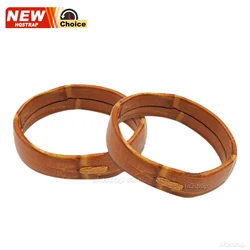 Premium Leather Watchband Keeper Rings - Watch Strap Hoop Loop Buckle Replacement Holder Accessories (2/4/6pcs) - 22mm (1 pair Light Brown)
