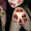 30pcs Waterproof Halloween Tattoo Stickers Bleeding Wound Scar Temporary Tattoos for Women Men Fake Tattoo For Halloween Party 4