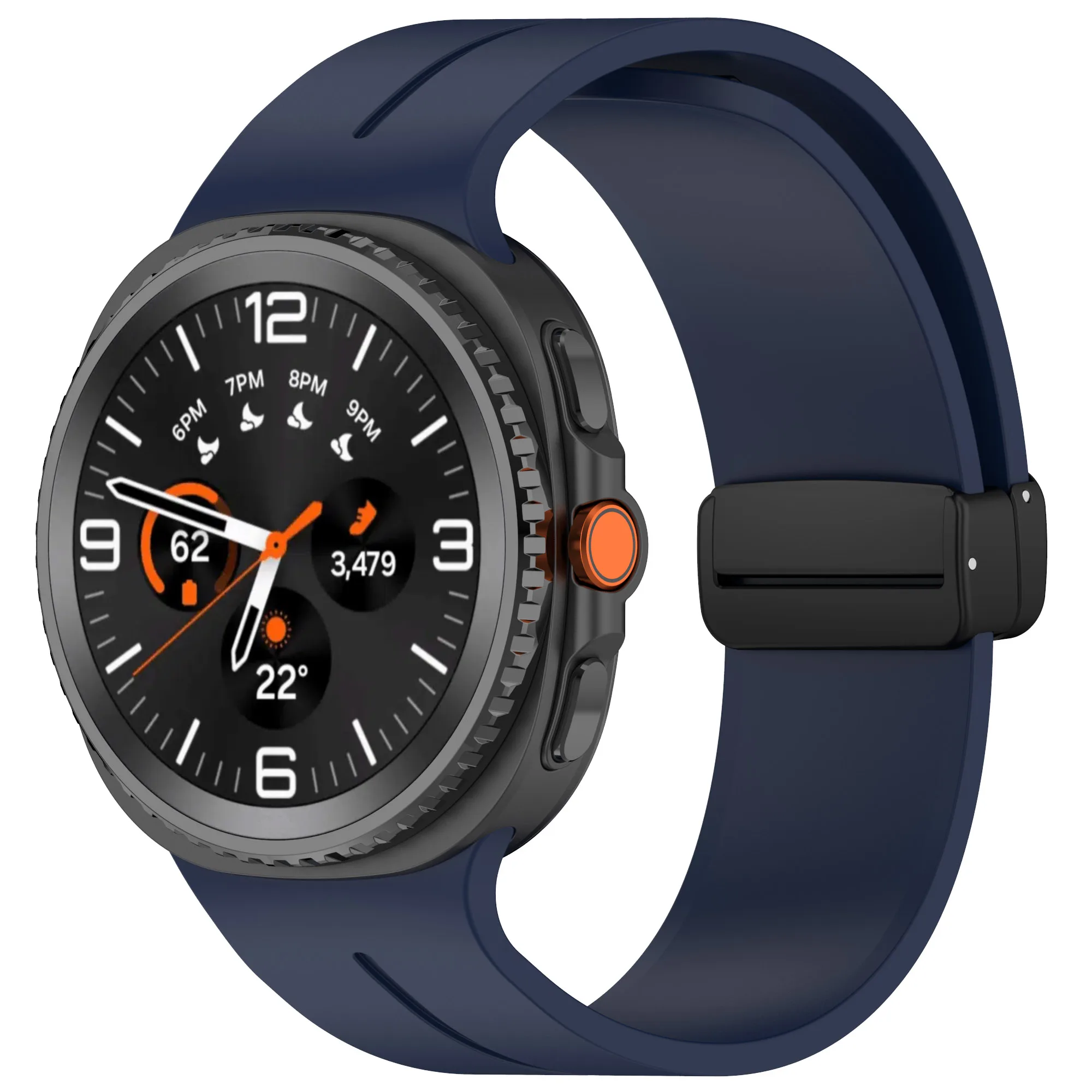 Sport Silicone Strap with Magnetic Buckle - Comfortable Bracelet for Smartwatches