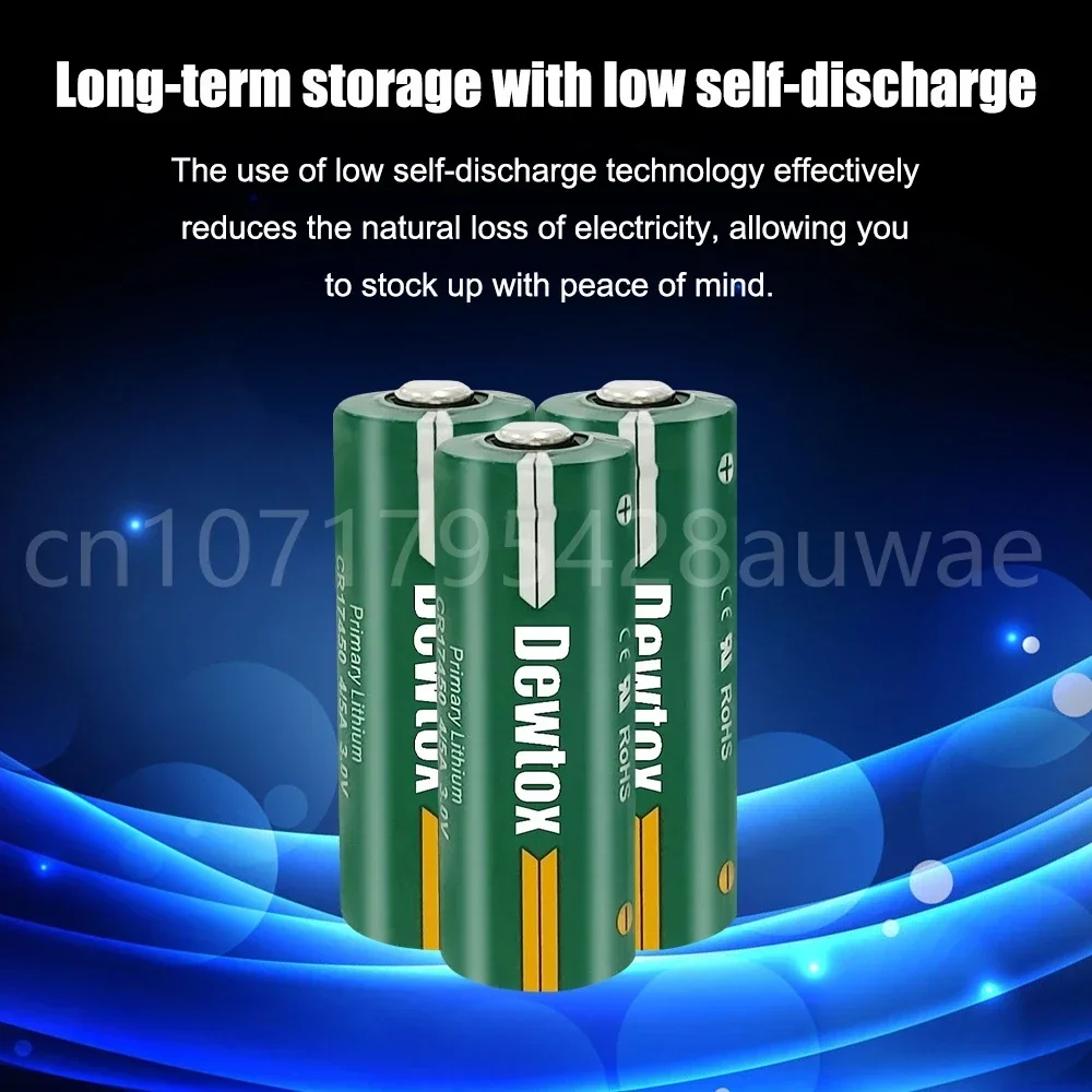 5PCS CR17450 lithium manganese Battery 3V Water Meter Flow Meter PLC equipment backup GPS locator Battery lithium battery