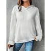 Plus Size 1XL-5XL Fashion Autumn Women's Solid Textured Long Sleeve Solid Casual Sweatshirt Color Hoodie