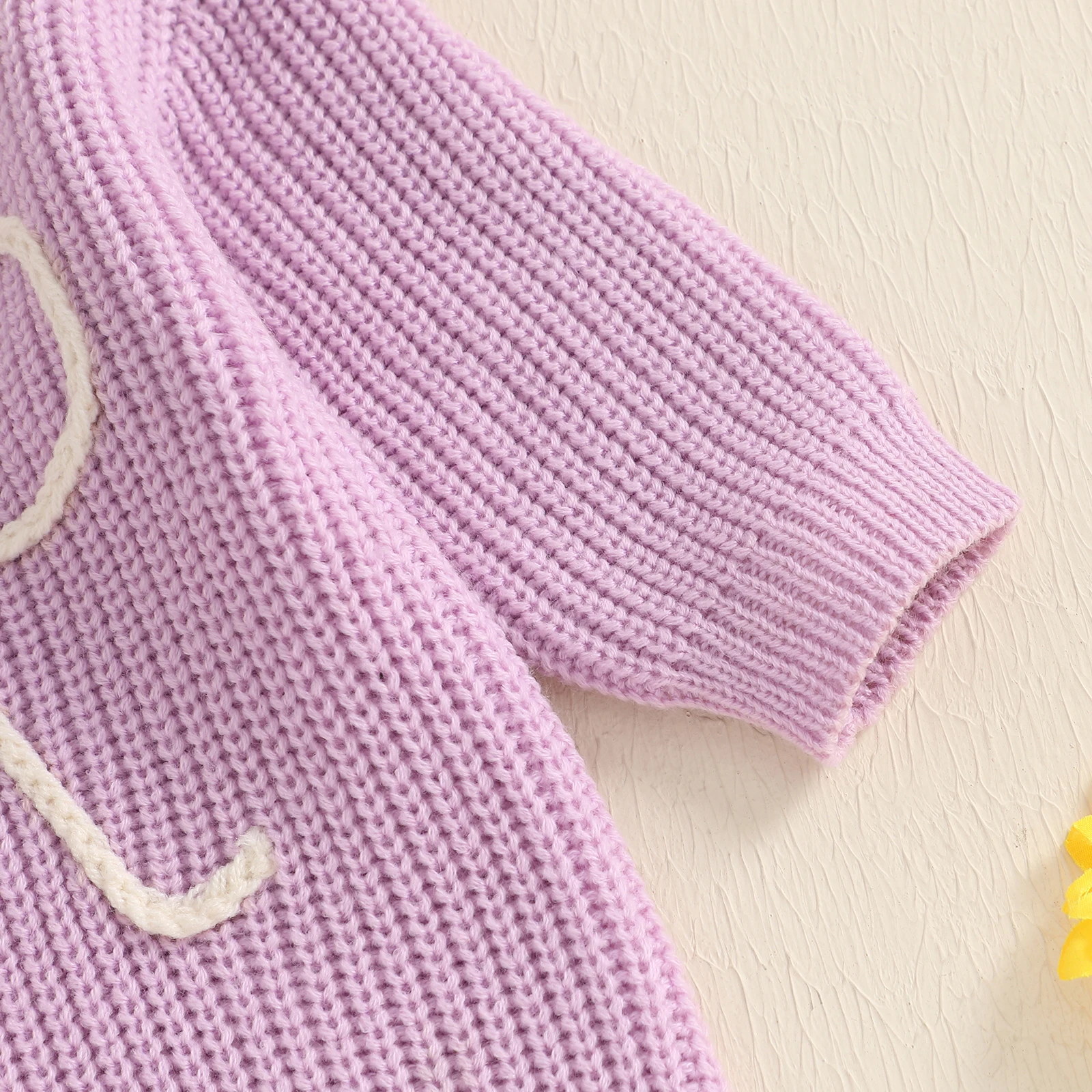 MISOWMNJOY Winter Warm Baby Girls Boys Knitting Sweater Rompers New Bow Embroidered Long Sleeve Newborn Kids Knitwear Bodysuits