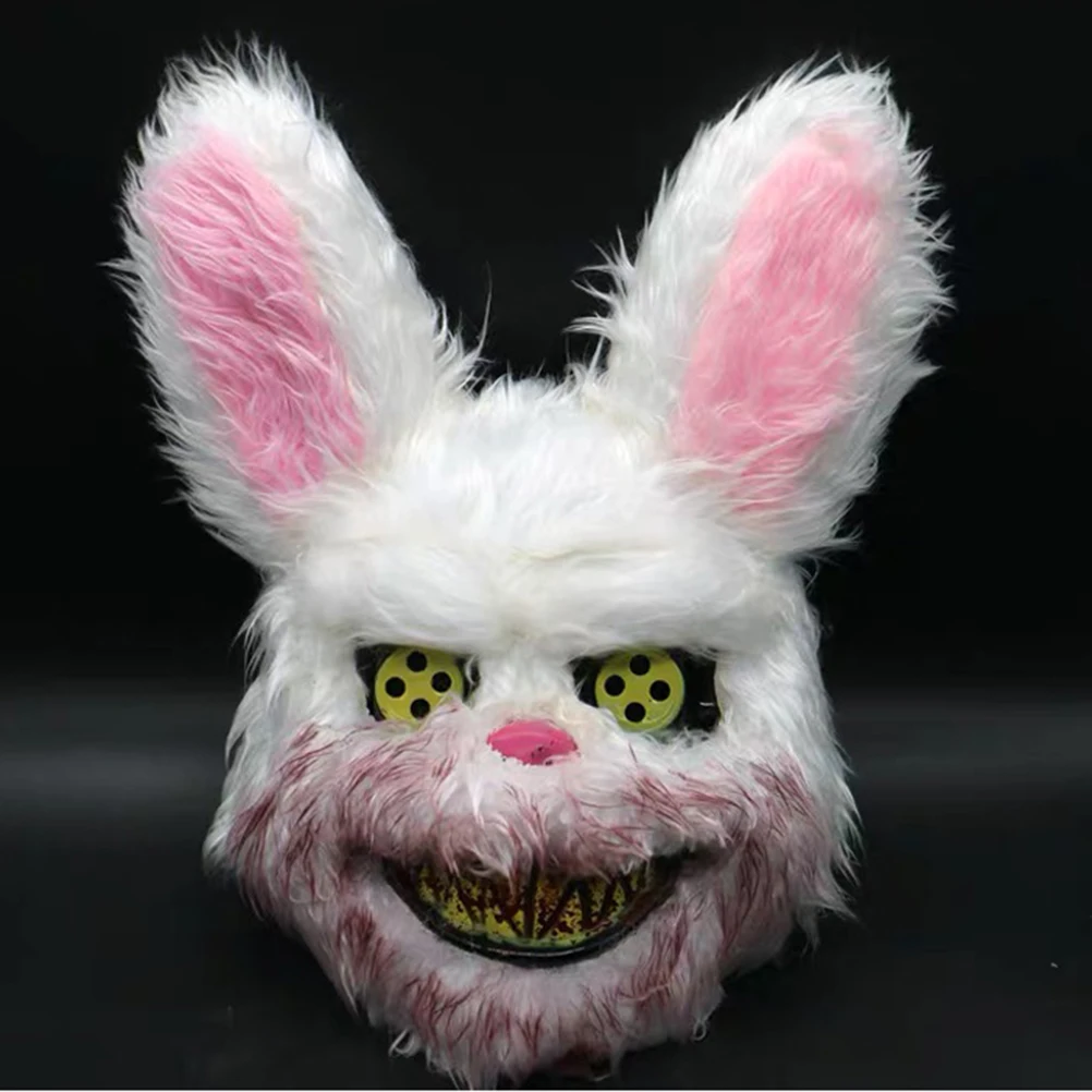 Bloody Rabbit Cosplay Bunny Masque Tricky Mask Evil Mask Horror Masks Masquerade Party Model Plush Toy Halloween Costume