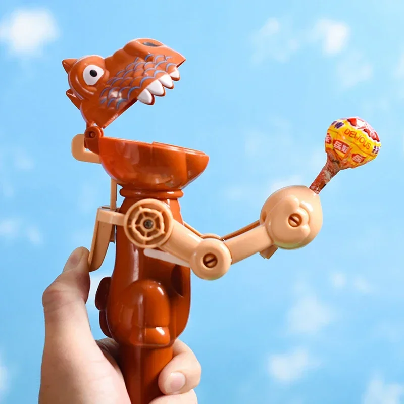 Creative Lollipop Robot Holder Novelty Dinosaur Shape Kids Toy Gift for Children Lollipop Candy Storage Gift for Children Kids