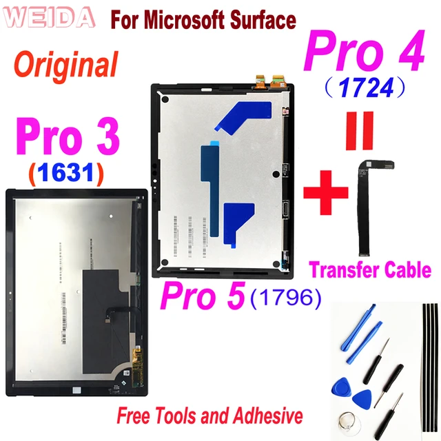 12.3original Pro5 Lcd For Microsoft Surface Pro 5 1796 Lcd Display Touch  Screen Digitizer Assembly Small Board Lp123wq1 Tools - Tablet Lcds & Panels  - AliExpress