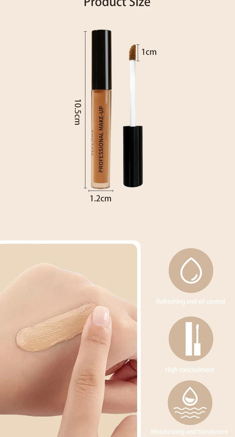 Description Picture 5 of item6-color flawless concealer, improving uneven skin tone, light, medium coverage, semi-matte, and pure.