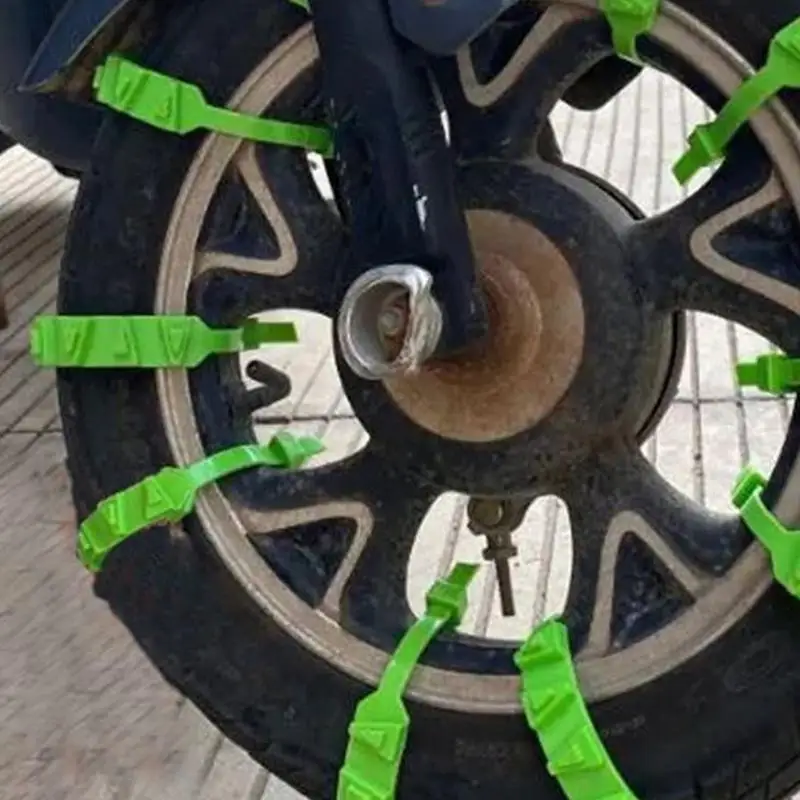 Motorcycle Snow Tires Anti-skid Chain 10pc Non-Slip Cable Ties Winter Tire Straps Security Chains Emergency Tire Snowfield Chain