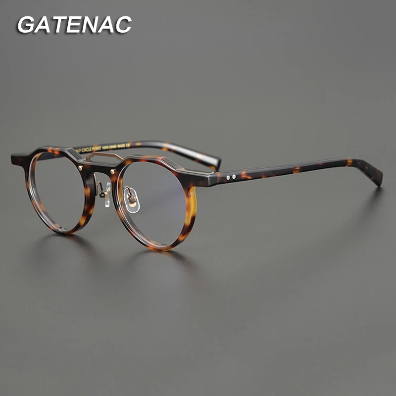 

Оправа для очков в винтажном стиле для мужчин и женщин, оптические аксессуары для близорукости, роскошный бренд в корейском ретро стиле, ацетатная, 2022