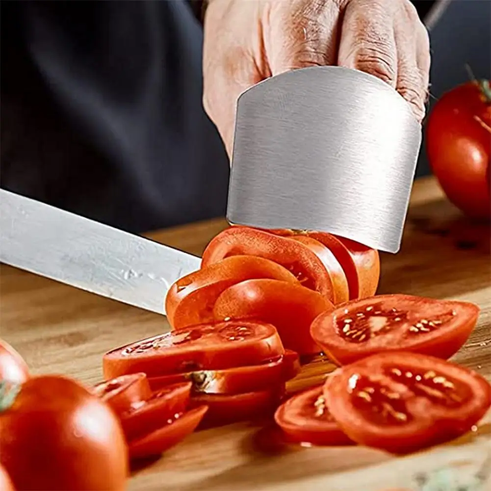 Finger Protector for Kitchen Durable Finger Guard Stainless Steel Guards for Safe Slicing Dicing Adjustable Left
