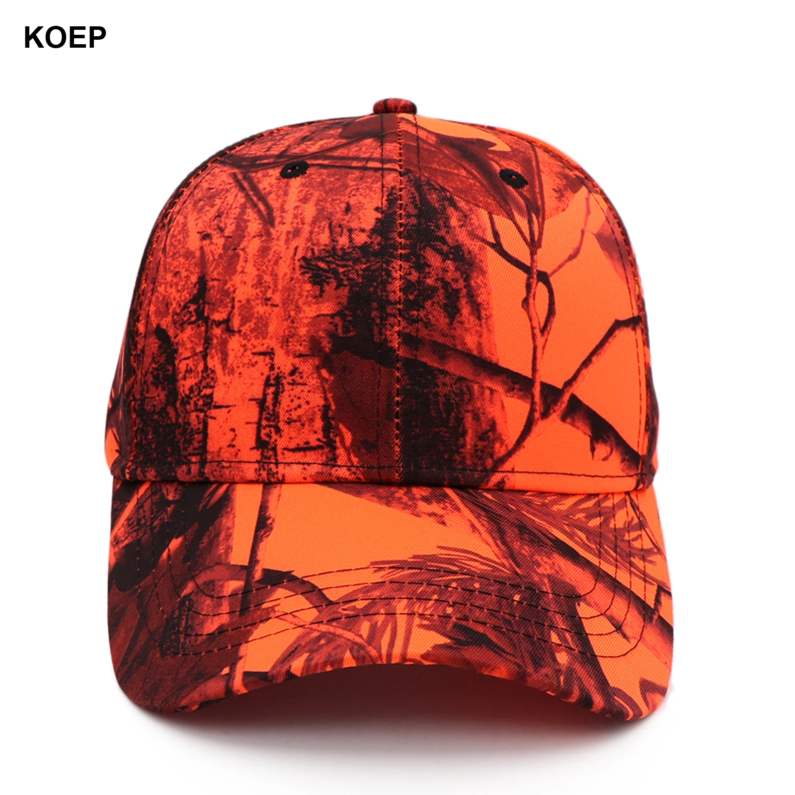KOEP Jungle Tree Orange Camouflage Cotton Dad Snapback Hat Outdoor Fishing Baseball Cap Hunting Hat KBRT5 3