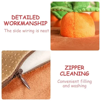 Dogs Carrot Snuffle Mat Interactive Pet Stress Relief Dogs Chew Toys with Non-Slip Bottom for Dog Cat Eliminating Boredom Stress 4