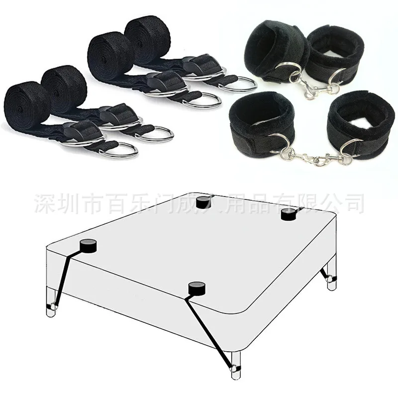 SMBed Strap Women's Bed Hands and Feet Belly Band Couple Alternative Sex Toy Four-Corner Ring Sleeve Bed Strap