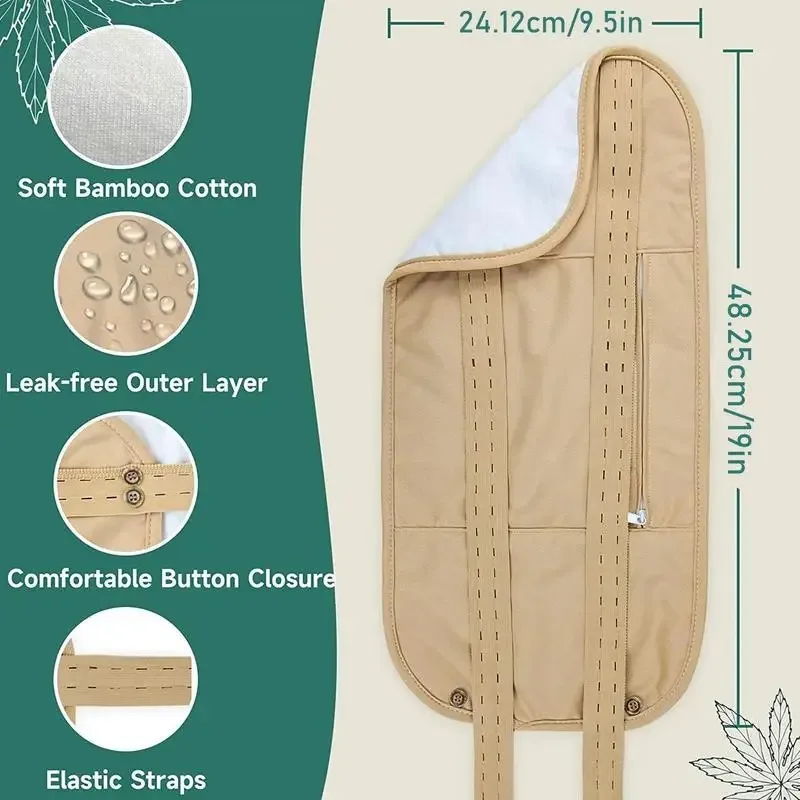 Castor Oil Pack Castor Oil Bag Leak-Proof Soft Hot Compress Conditioning Belt Tool Auxiliary Bag