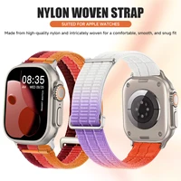 Bracelet en nylon pour Apple Watch Ultra 2 3 49mm 44mm 40mm 46mm 42 45mm, bracelet sport pour Apple Watch Series 11 10 SE3 8 9 3