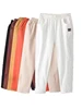 Summer Casual Cotton Linen Women's Pants Elastic Waist Harlan Loose Fit Nine Point Pants Korean Sle High Waist Thin Model