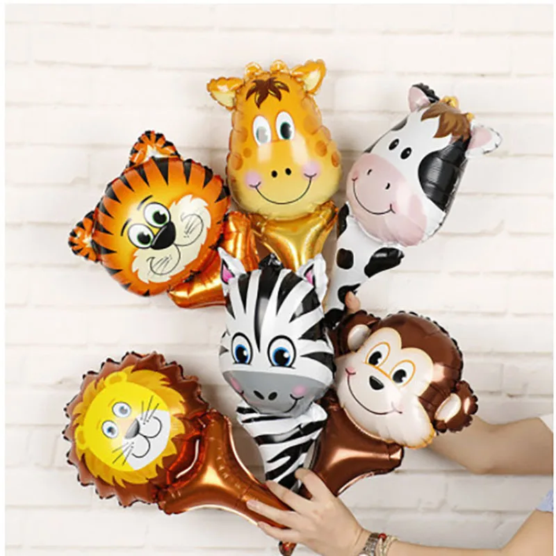 9 Pezzi Palloncini Animali Giungla, Palloncini Foil Testa Animali