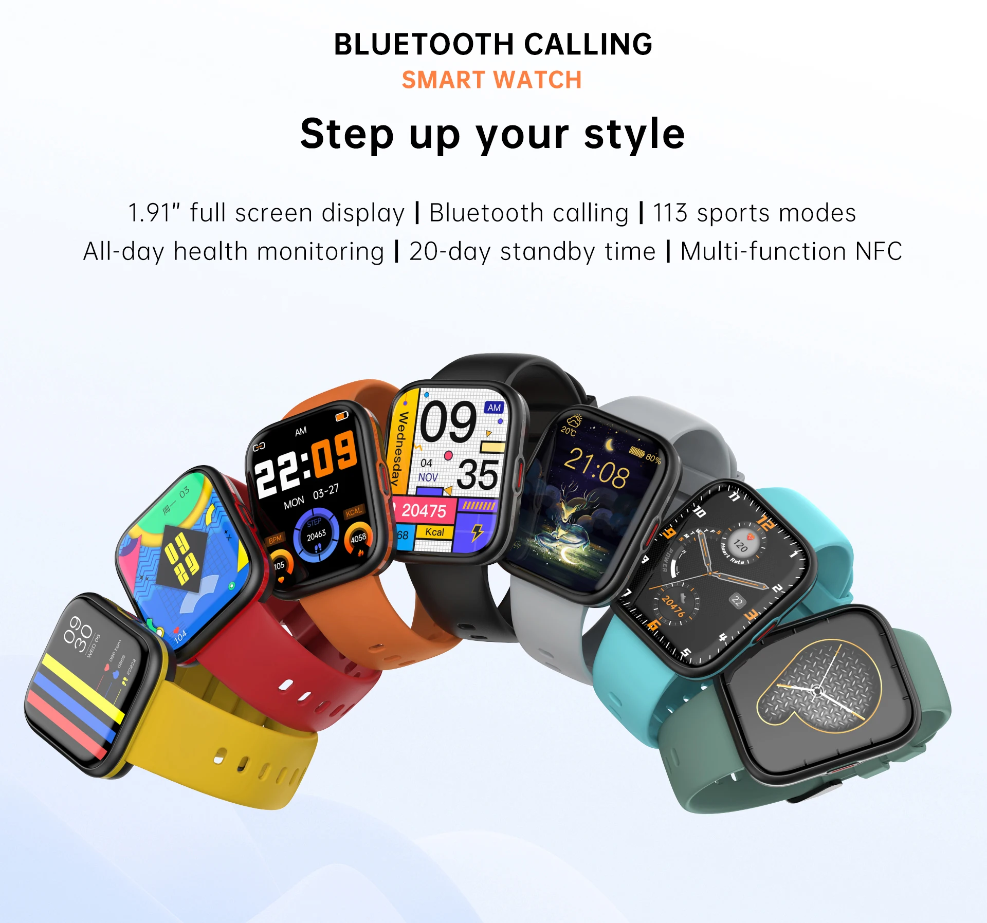 LIGE 2023 NEW Smart Watch Men Women NFC Watches Bluetooth Calls AI Voice Assistant 113 Sports Modes 1.91
