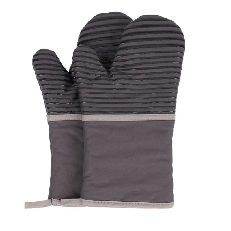 

Cotton Cloth Silicone Insulated Gloves Oven Baking Tools Anti-scalding, High Temperature Oven Mitts Bbq Glove