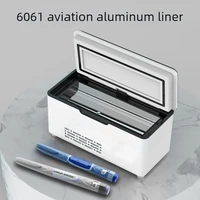 Boîte isotherme pour insuline, réfrigérateur à médicaments rechargeable, réfrigérateur portable pour insuline, boîte de rangement pour médicaments à double usage voiture et maison 2