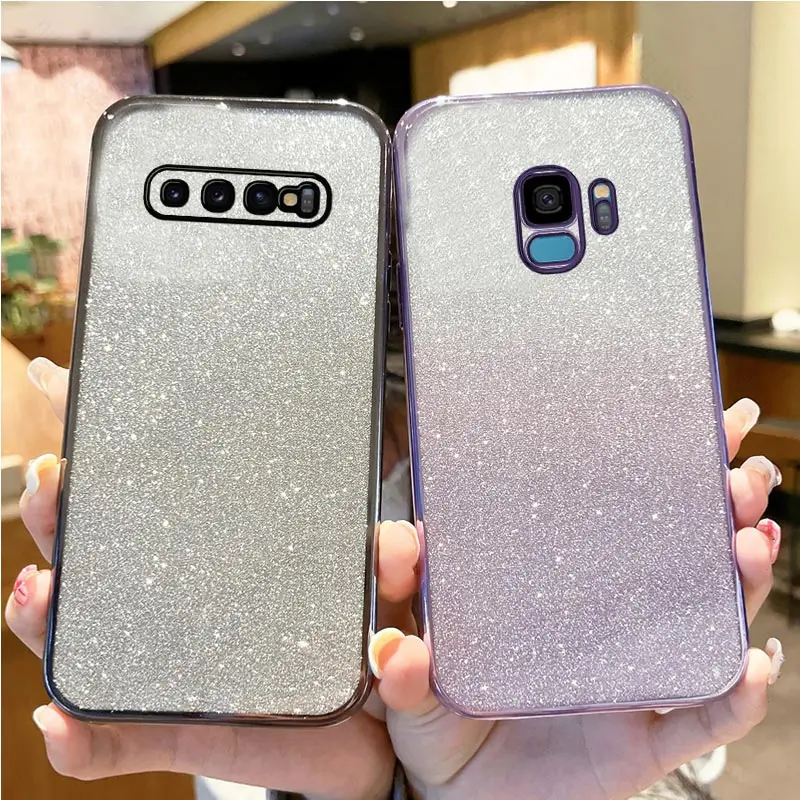 Custodia Porta Glitter S10 Per Samsung Galaxy S10 Plus S 10 Plus S10 Note10 20 Ultra Plus Coque Cover S21Fe S 20 Fe S23Fe