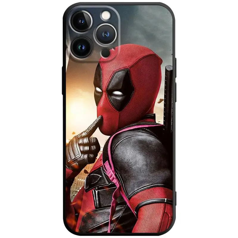 thumbnail image 1 of Funda de teléfono de silicona de Marvel Deadpool para Apple iPhone 15, 11, 14, 13, 12 Pro Max, 13, 12 Mini, XS Max, XR, X, 7, 8 Plus, 1 of 5