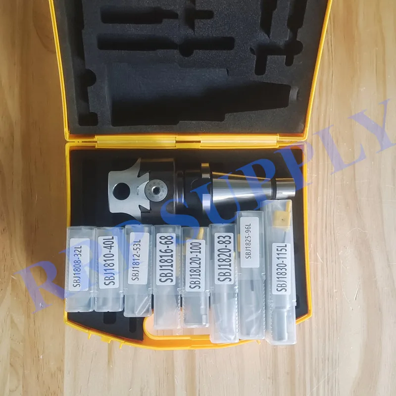 NT40/ISO40 taper, F1-18 75mm boring head with NT40/ISO40 shank and 8pcs SBJ18 18mm boring bars, head set, holder