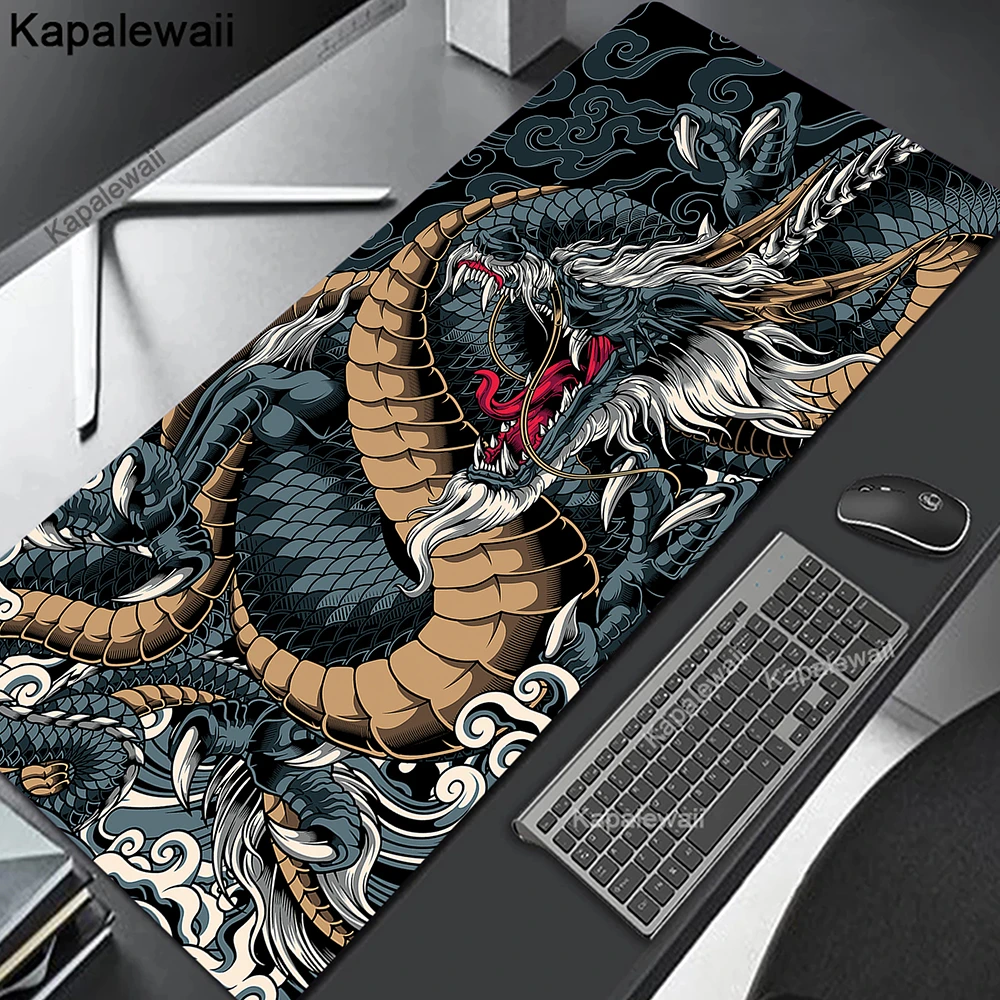 Dragão chinês Mouse Pad Gaming Mousepad Tai Chi Koi Grande 900x400