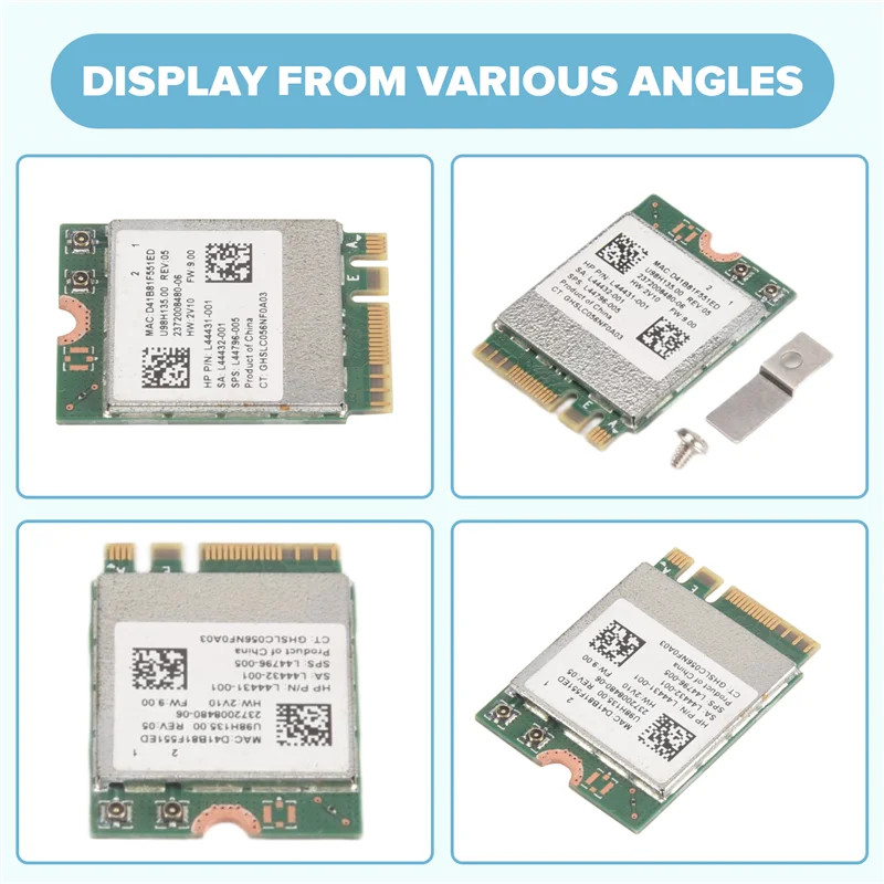 C9-RTL8822CE 무선 네트워크 카드 2.4G/5G 듀얼 밴드 기가비트 Wifi Bluetooth 5.0 M.2 NGFF 인터페이스 Wifi 무선 모듈