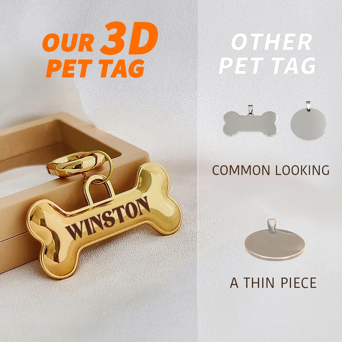Memopaw Design Personalized Pet Dog Name Tag - Image 4